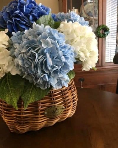 bicycle plant with seasonal decor
