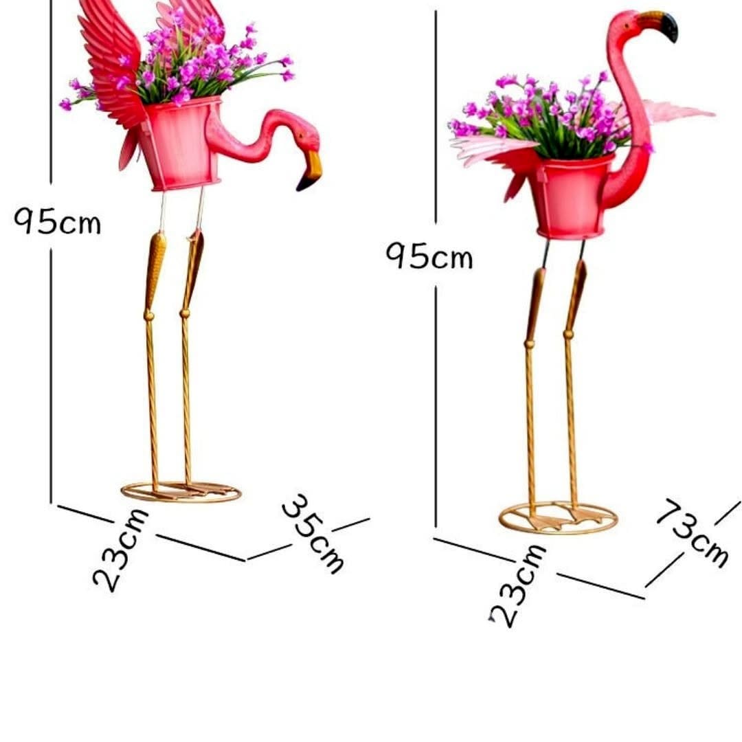 Artistic metal plant stand with Flamenco Ruffle Plant