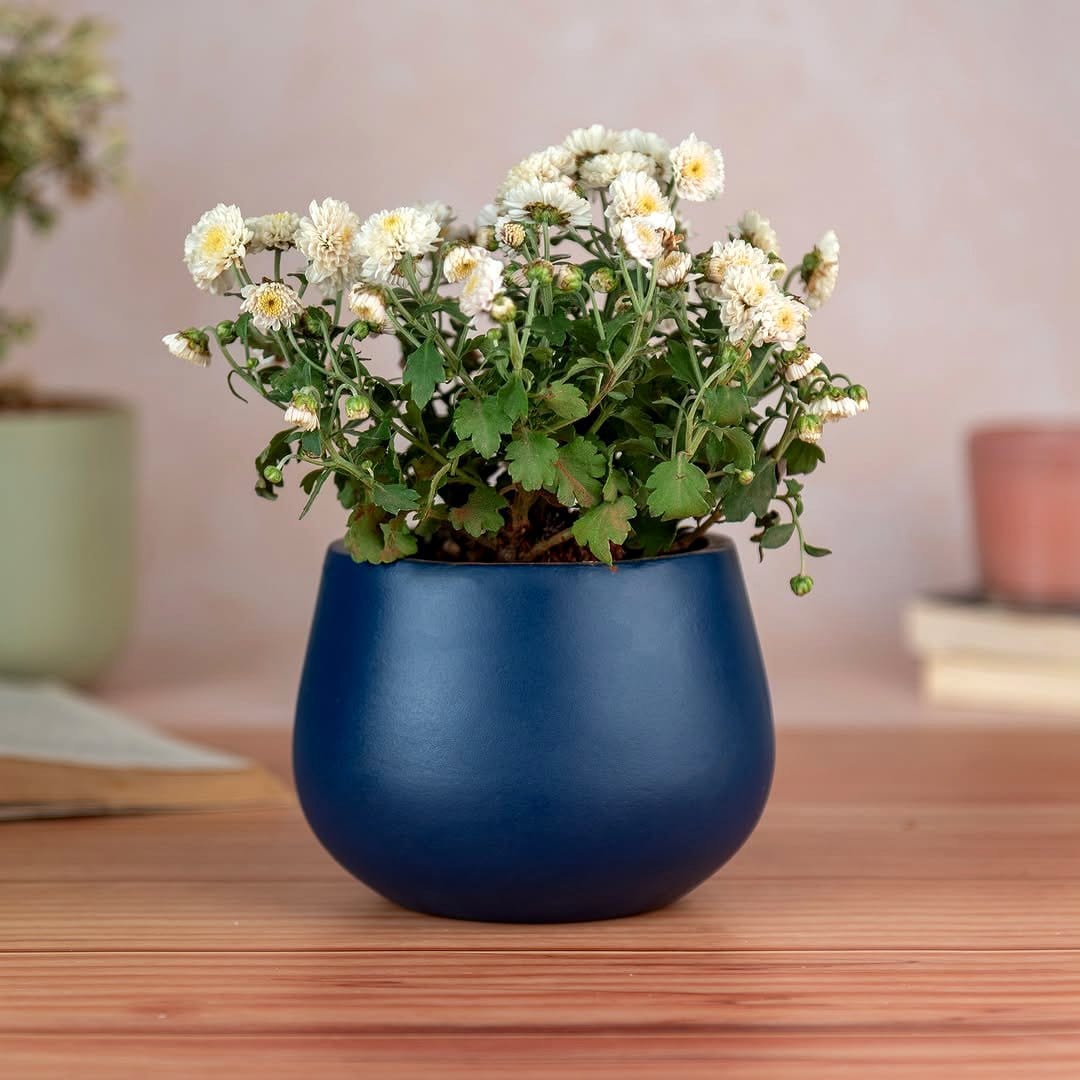 Natural dye Indian block print plant pot wrap