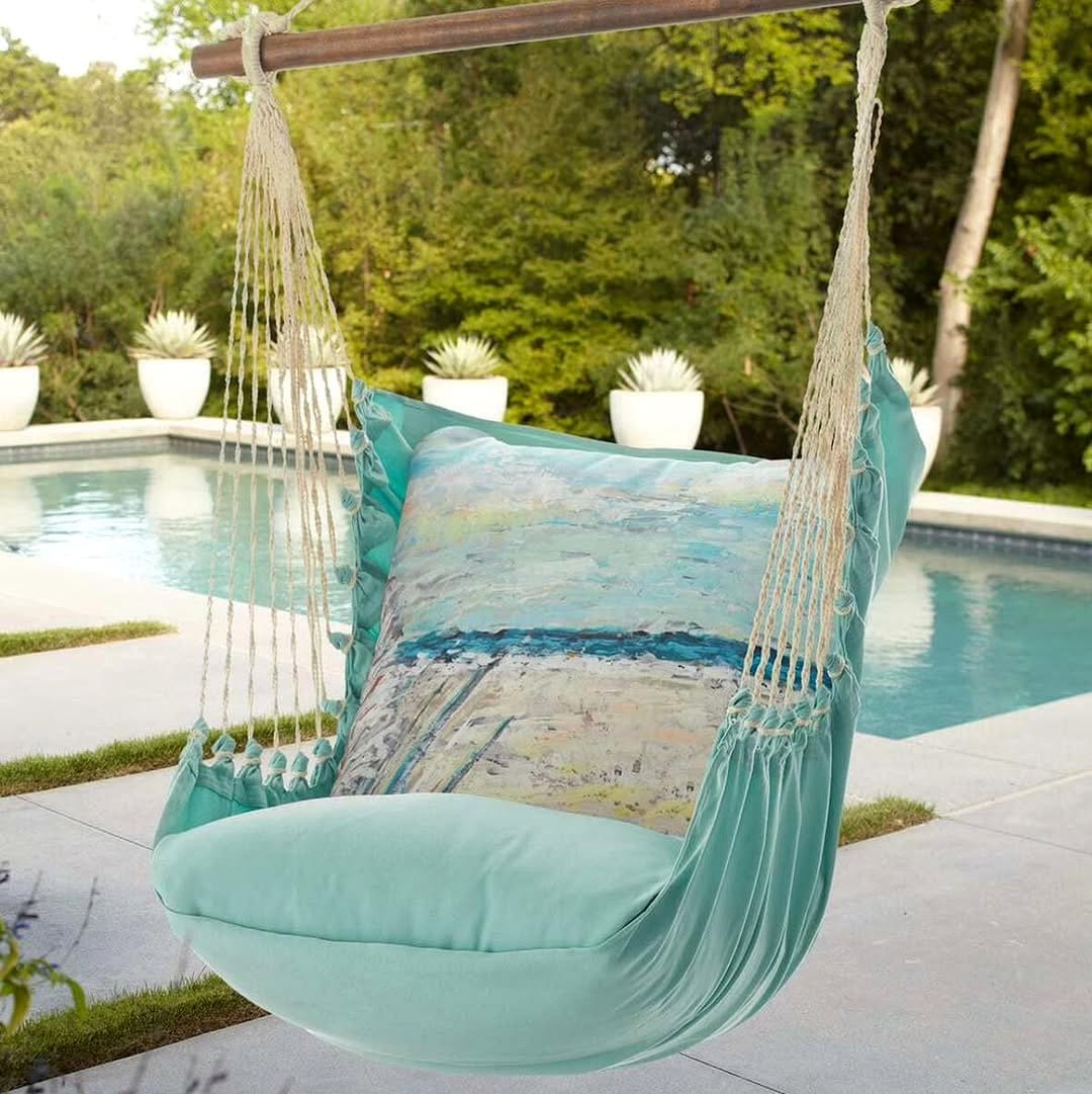 hanging chair with moss seat