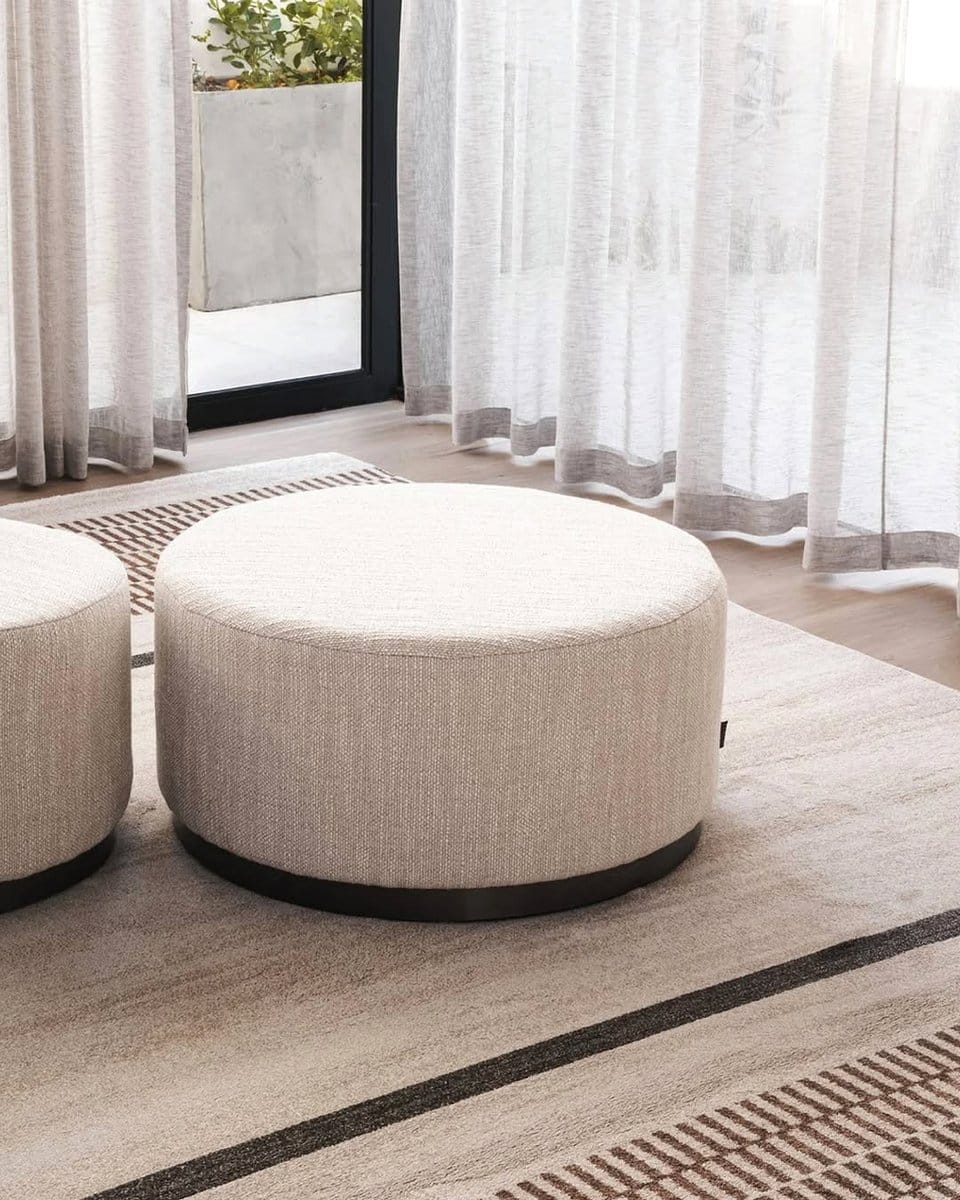 stylish storage ottoman in living room