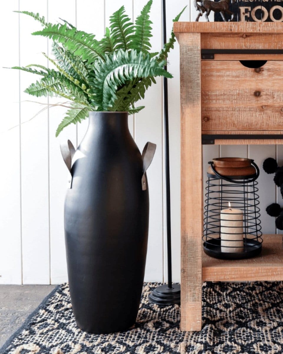 sleek terra cotta vase