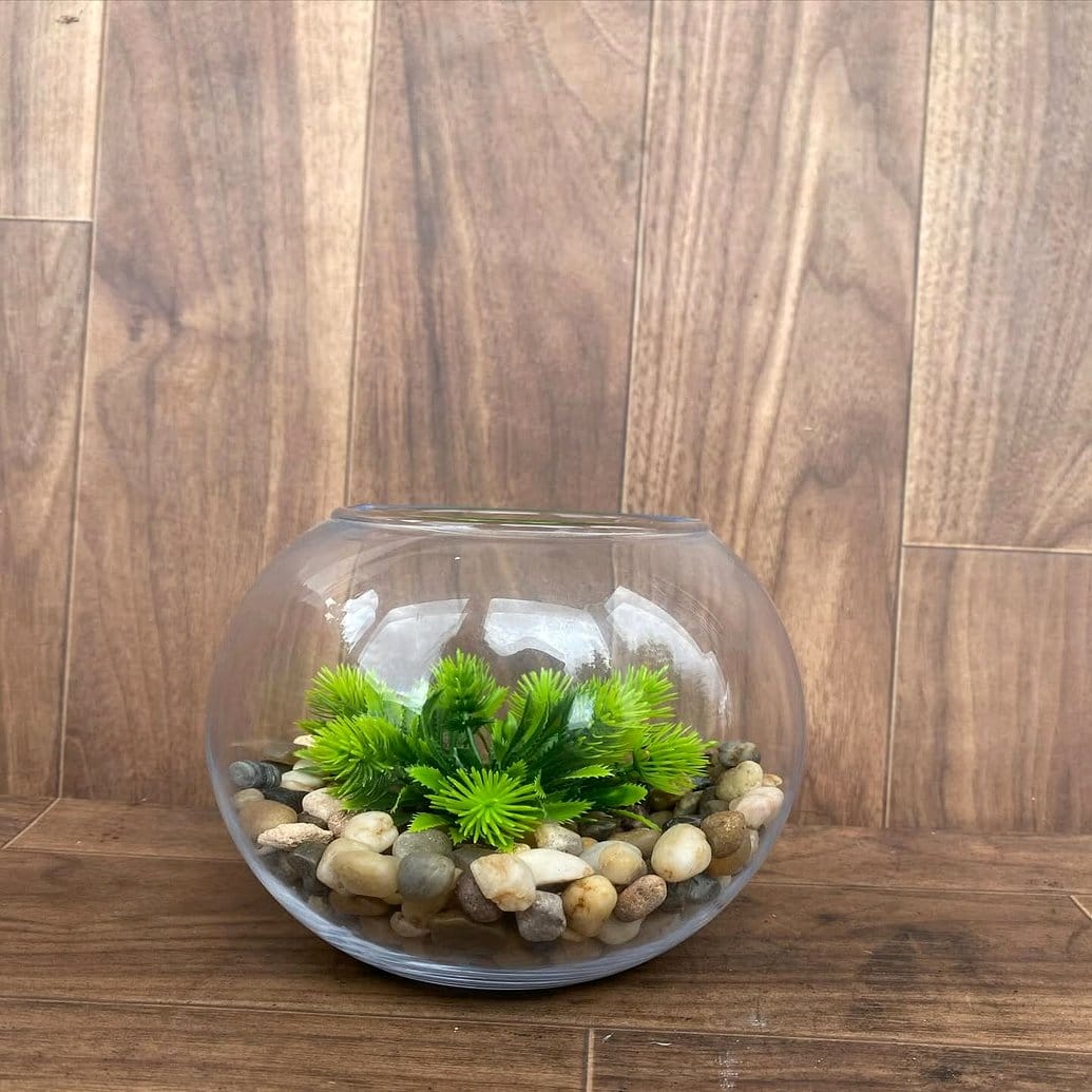 Decorative cloches with leather and studs for plants