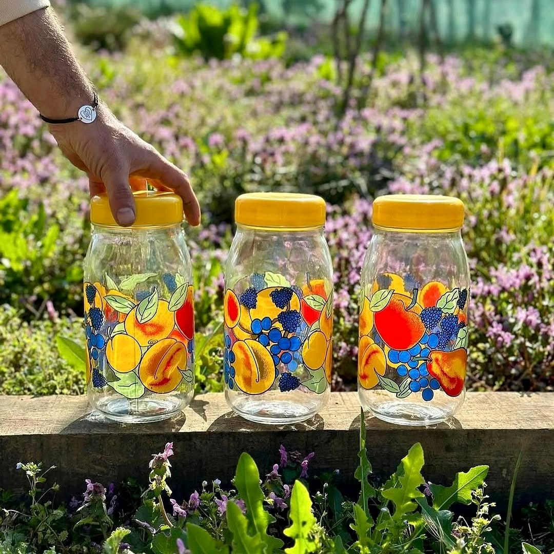 mason jar bottle garden with vintage decor