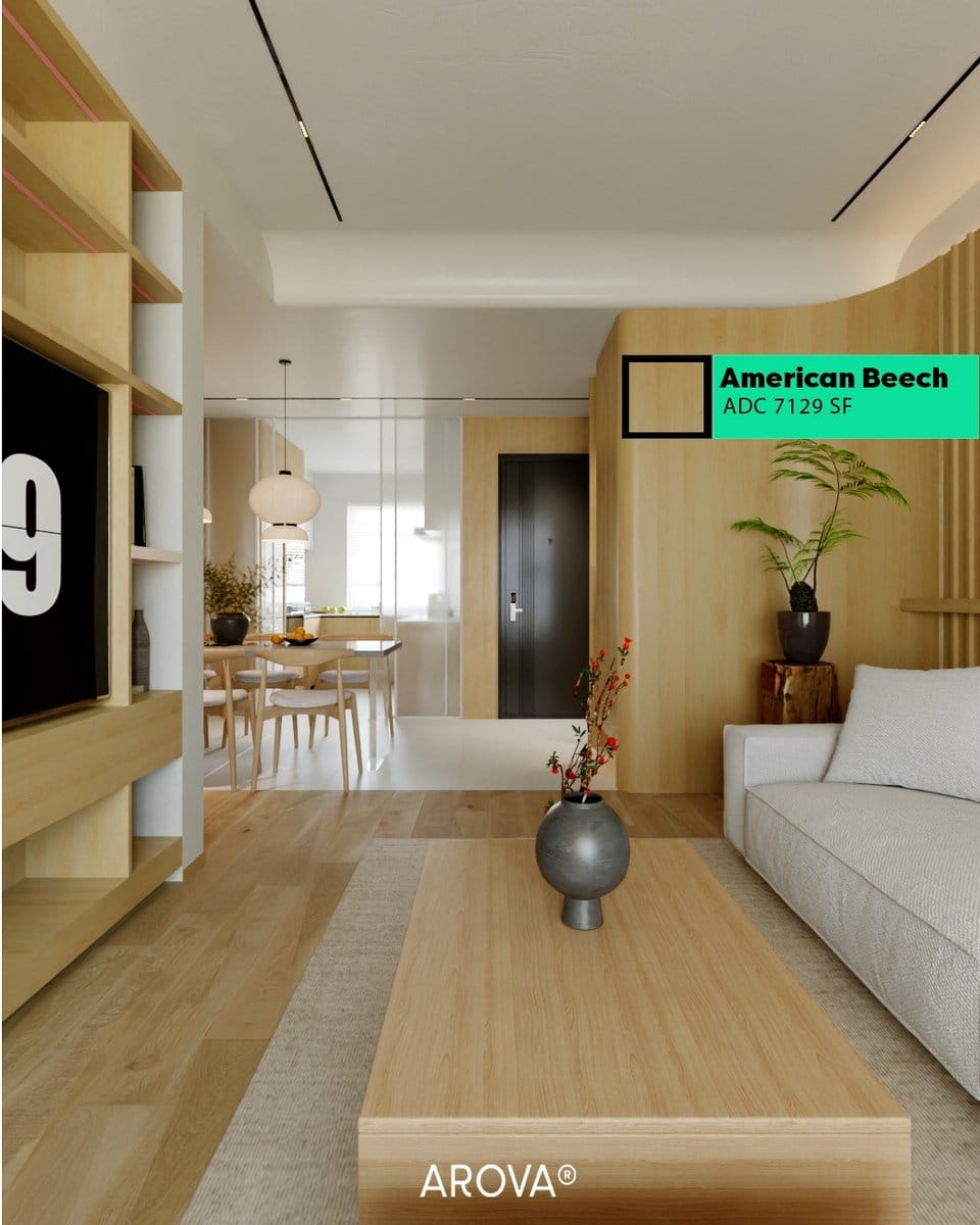 Textured wall in Scandinavian design