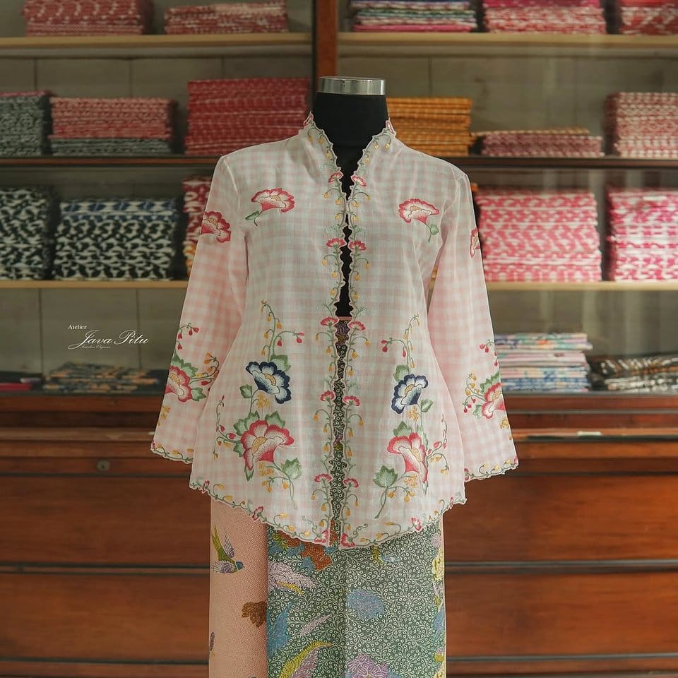 Practical garden apron made from Javanese Batik fabric
