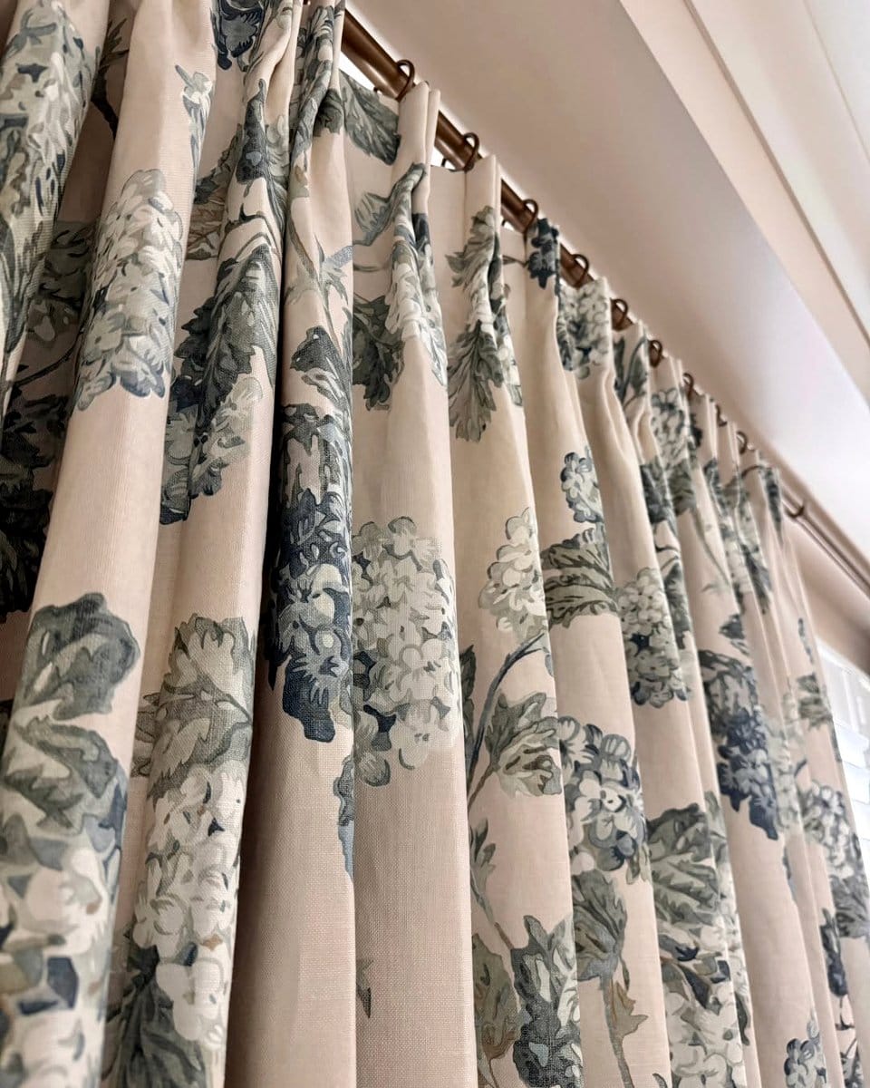 heavy drapes on window