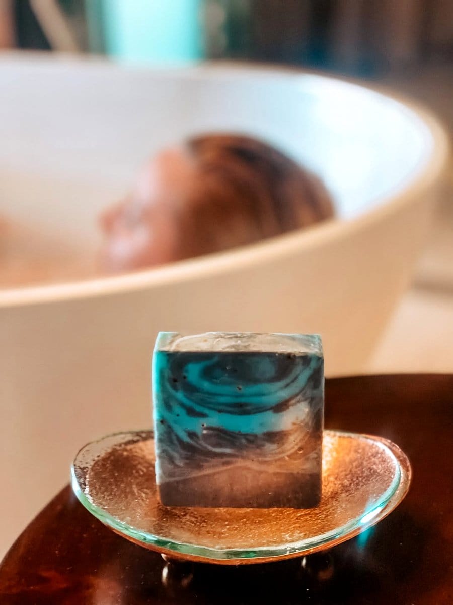 soap and water in bowl