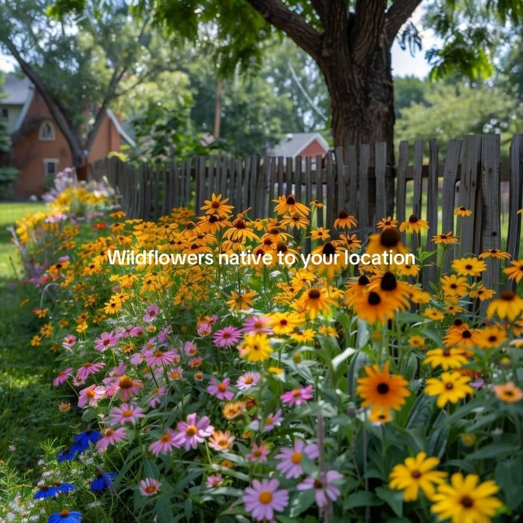 Cottagecore window sill garden with flowers