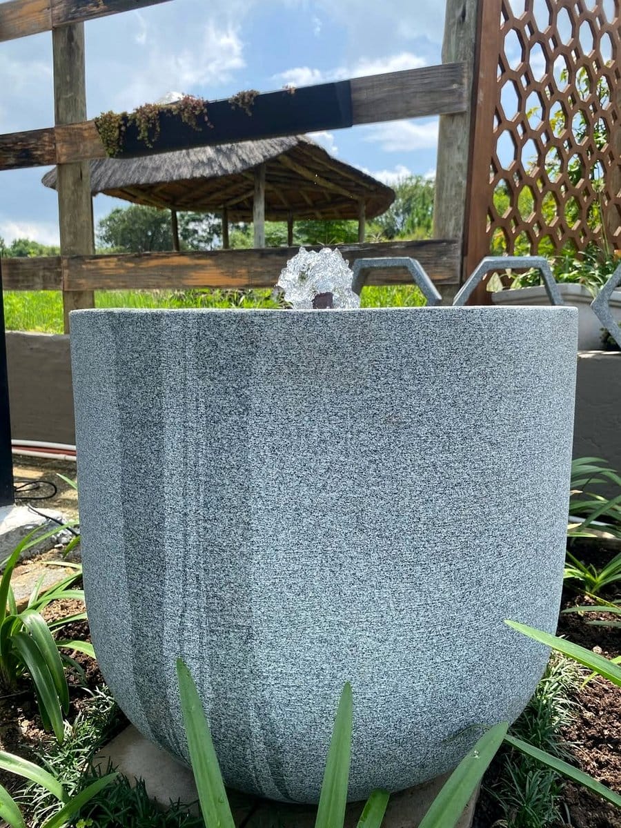 concrete planter with water feature