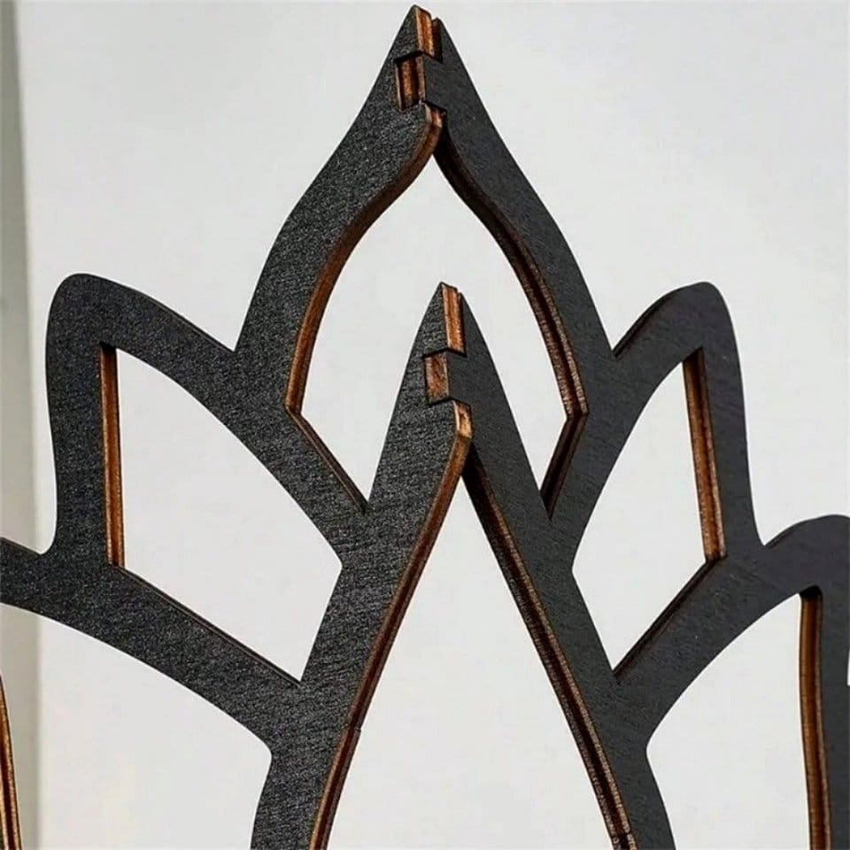 Floating shelves with rune plant stand