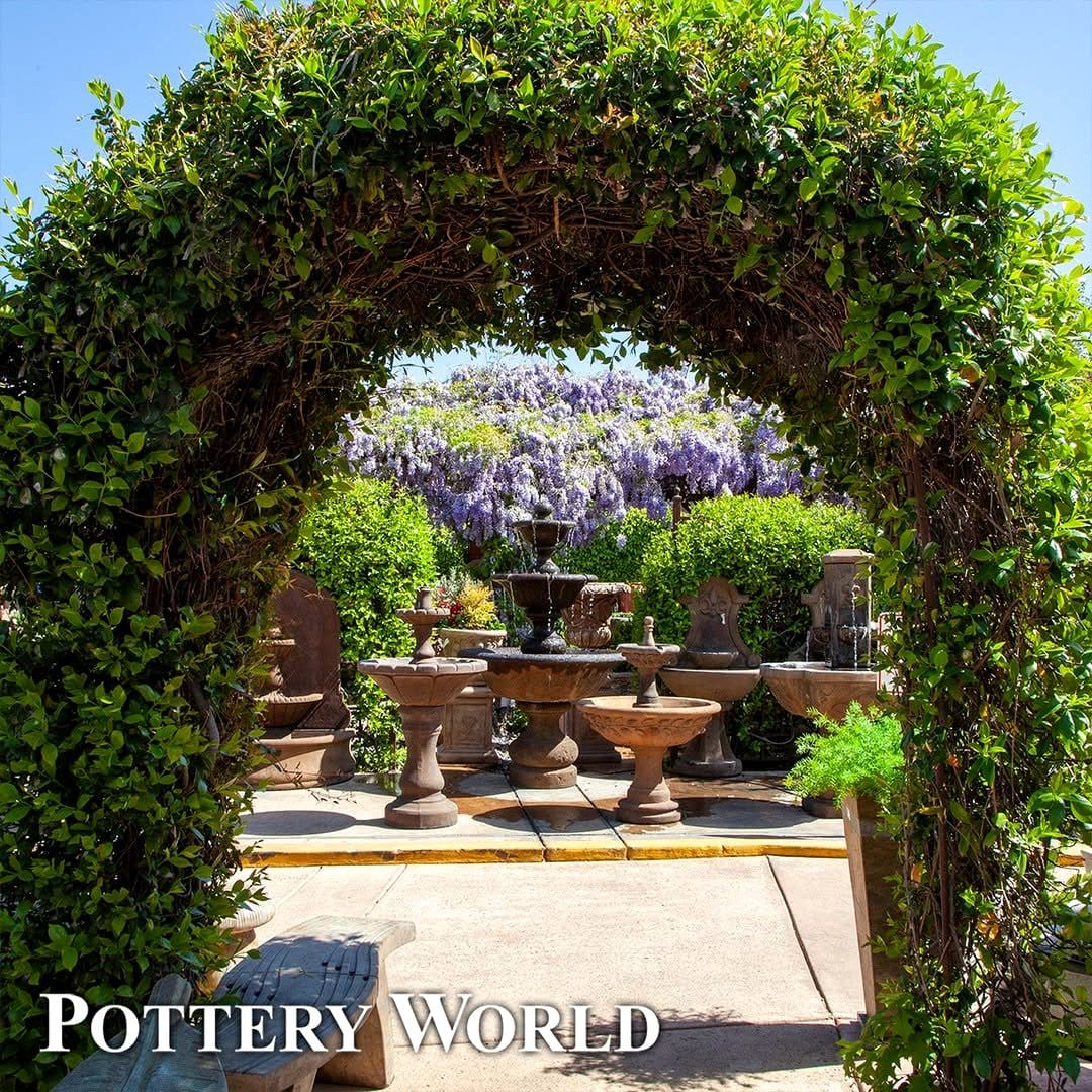 doorway arch with climbing plants