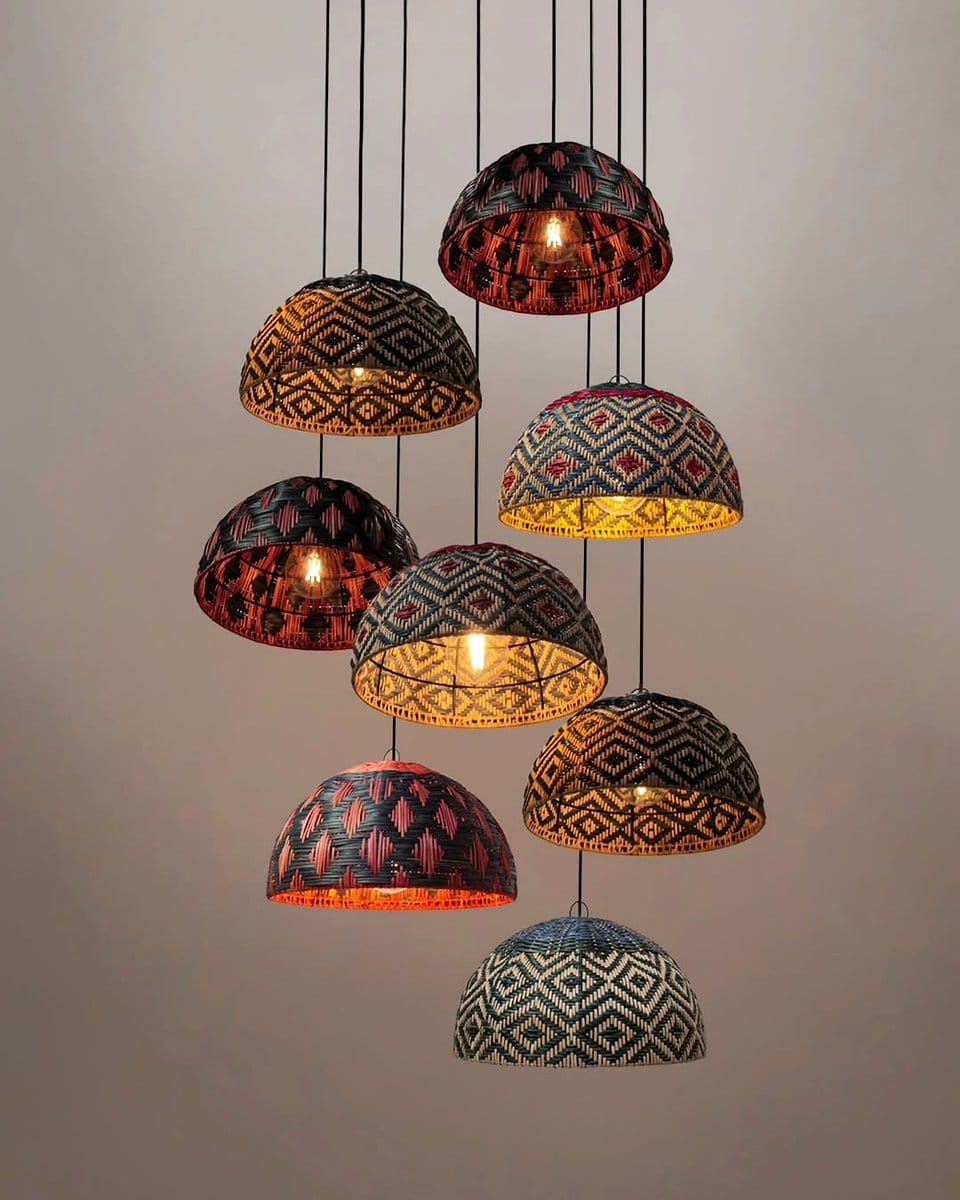 fern-shaped pendant light