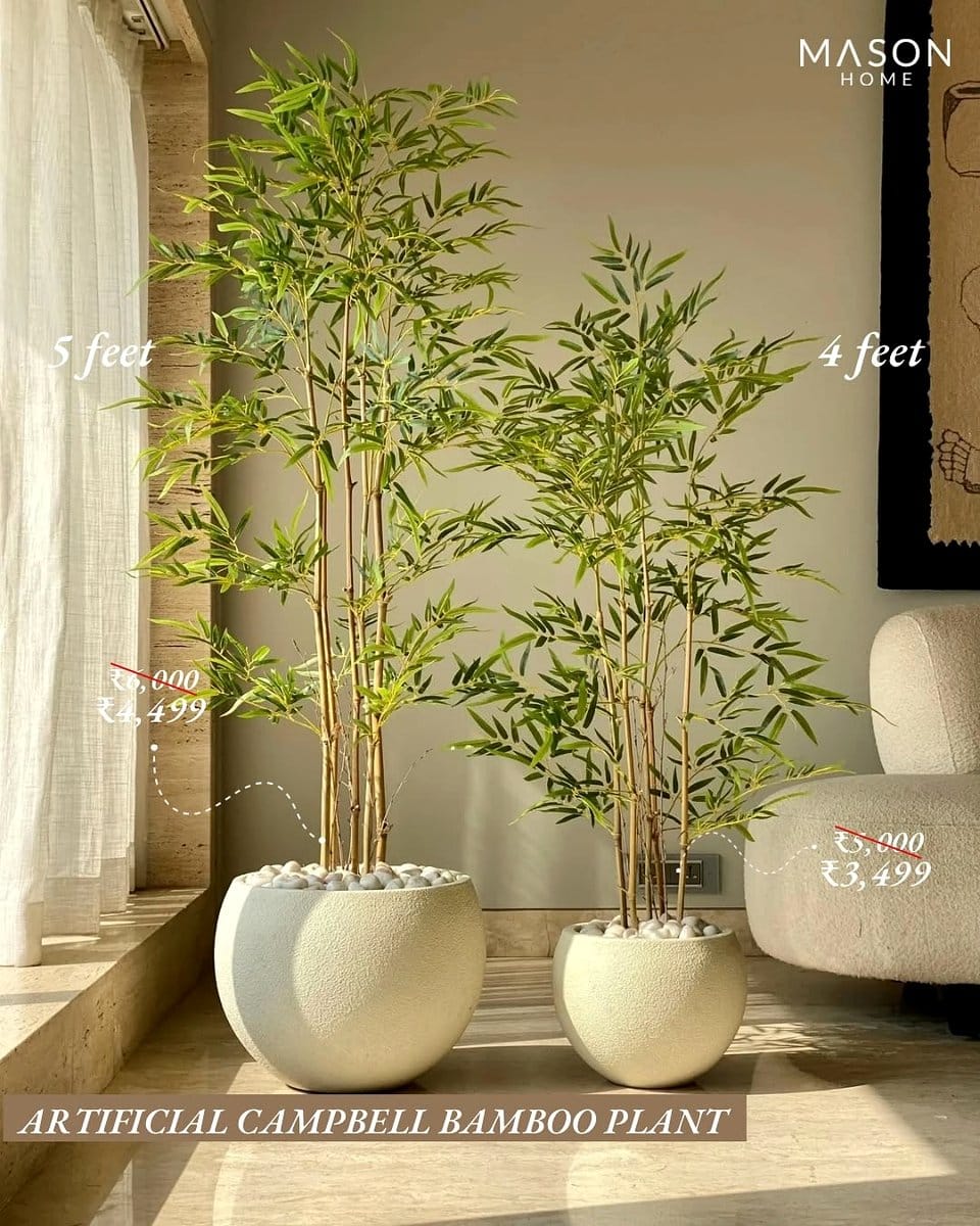 bamboo screen with attached planters