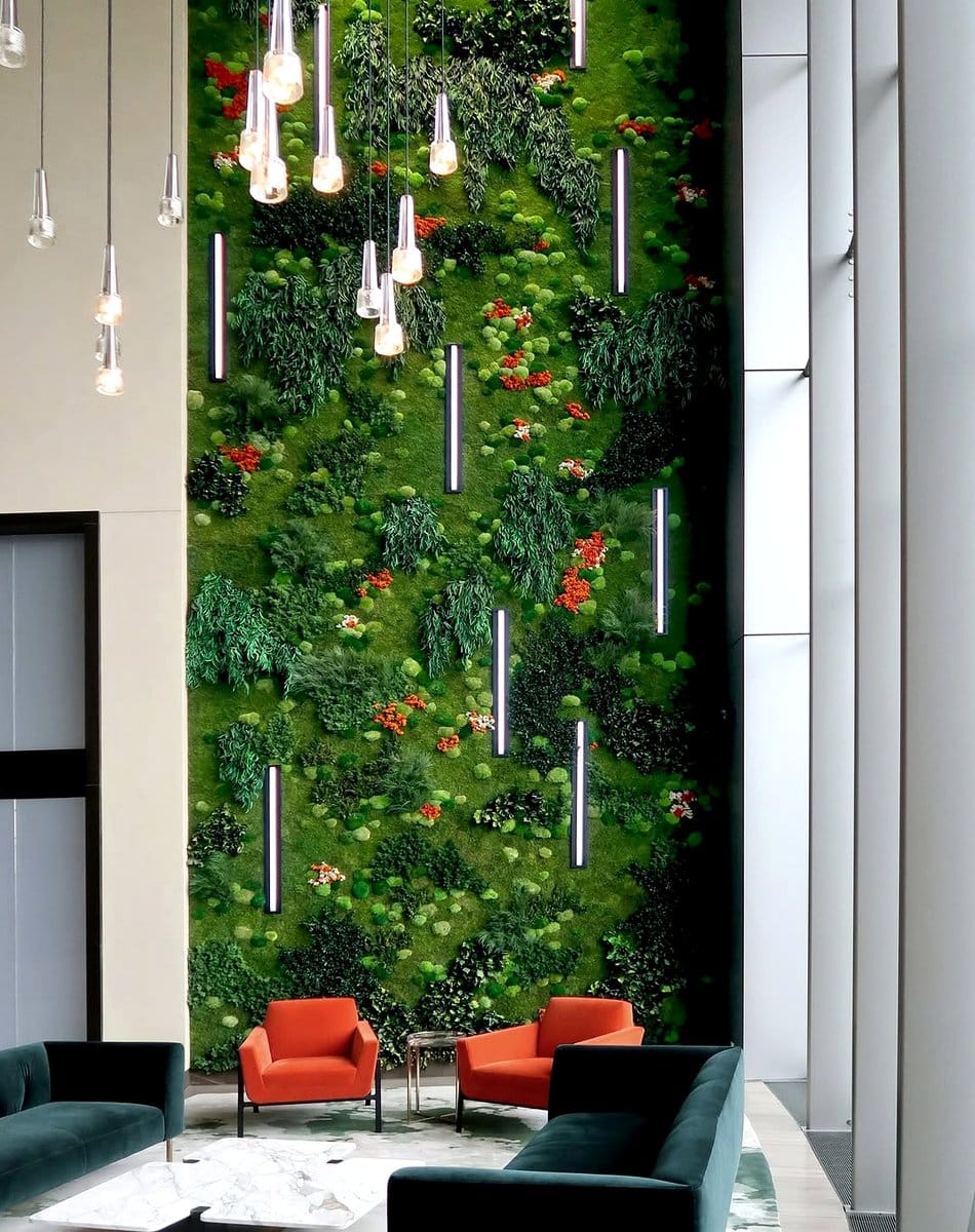 vertical garden living room wall