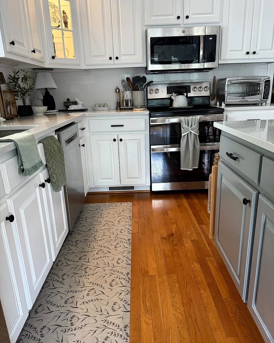 kitchen island with stools