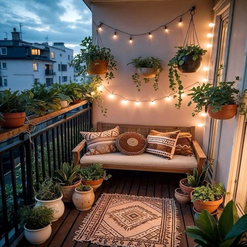 Cozy DIY plant hammock using Javanese Batik fabric