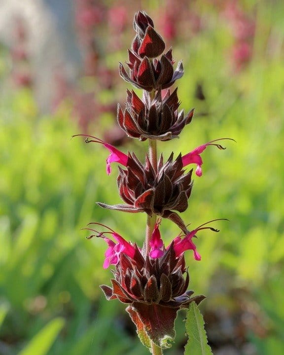 sage plant with purple flowers