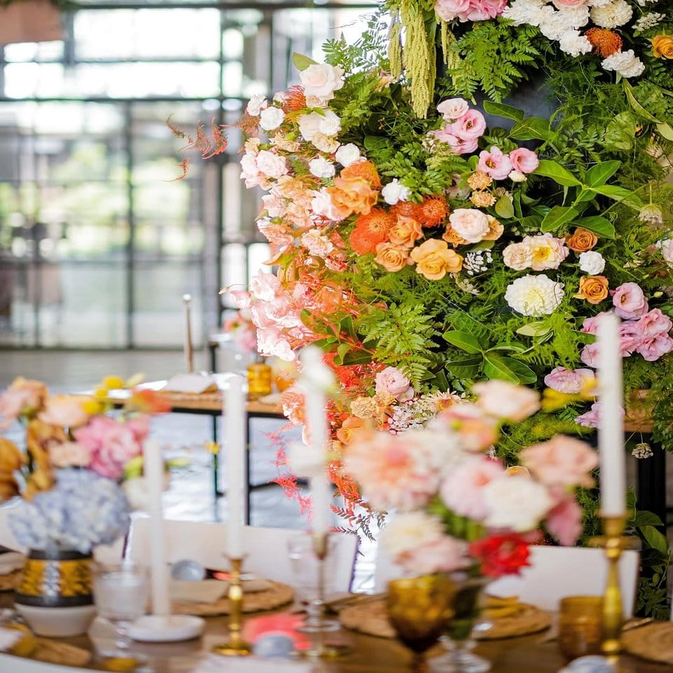 Vintage can with flowers for wedding decor