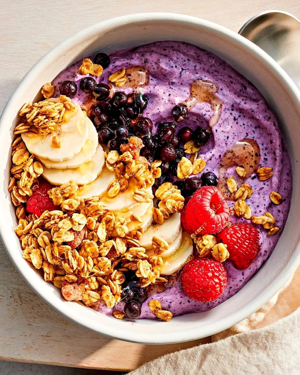 blueberries in breakfast bowl