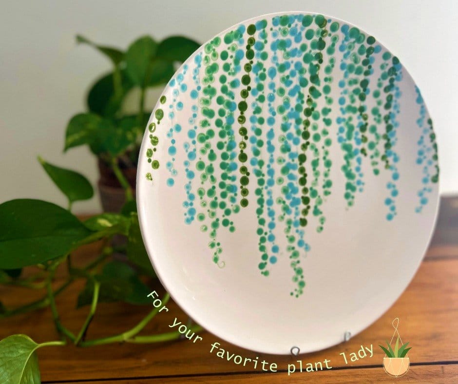 personalized teacup gift with succulents