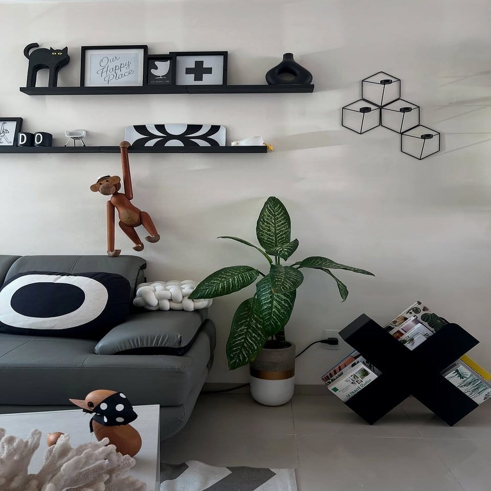 Scandinavian decor with rune plant stands