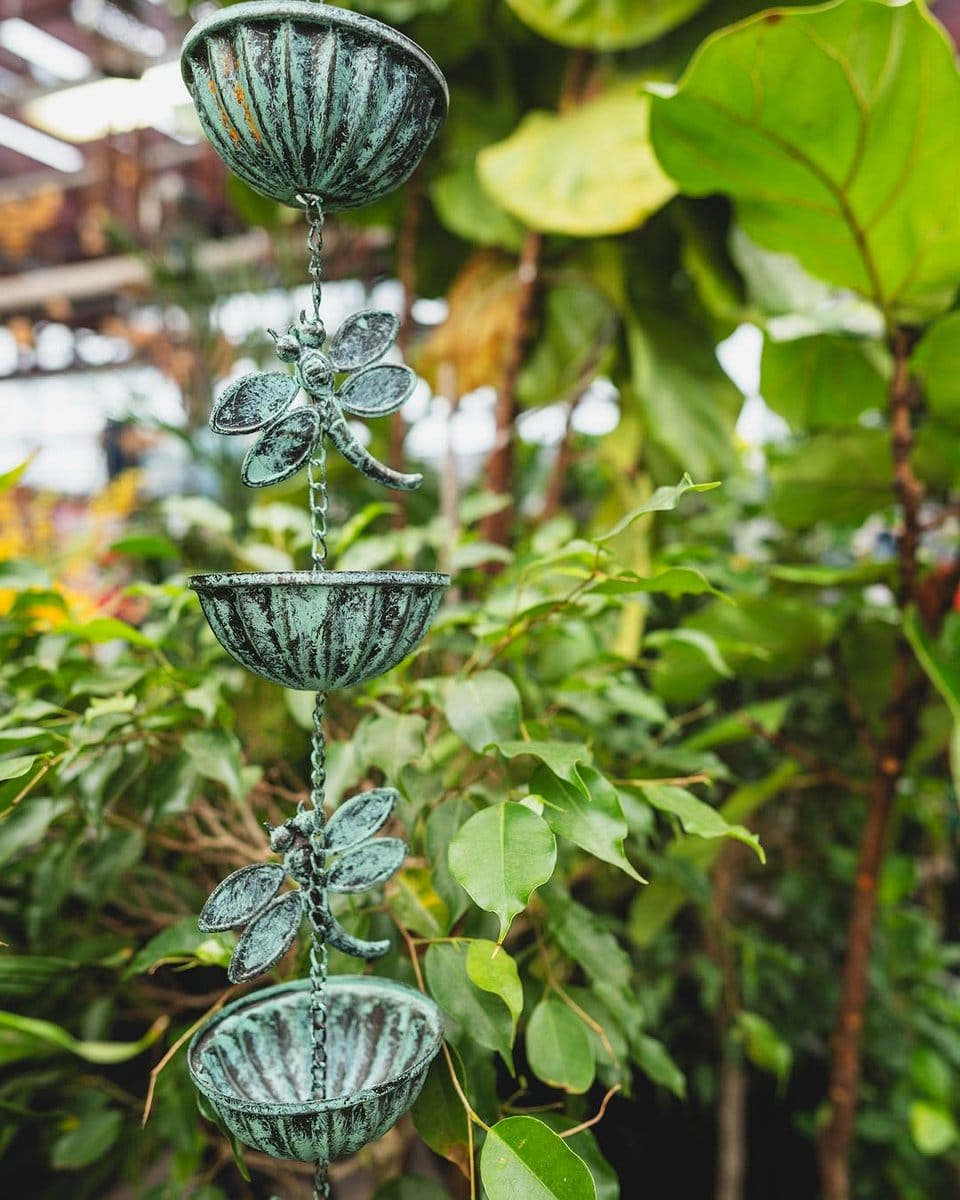 small vegetable plants on chain