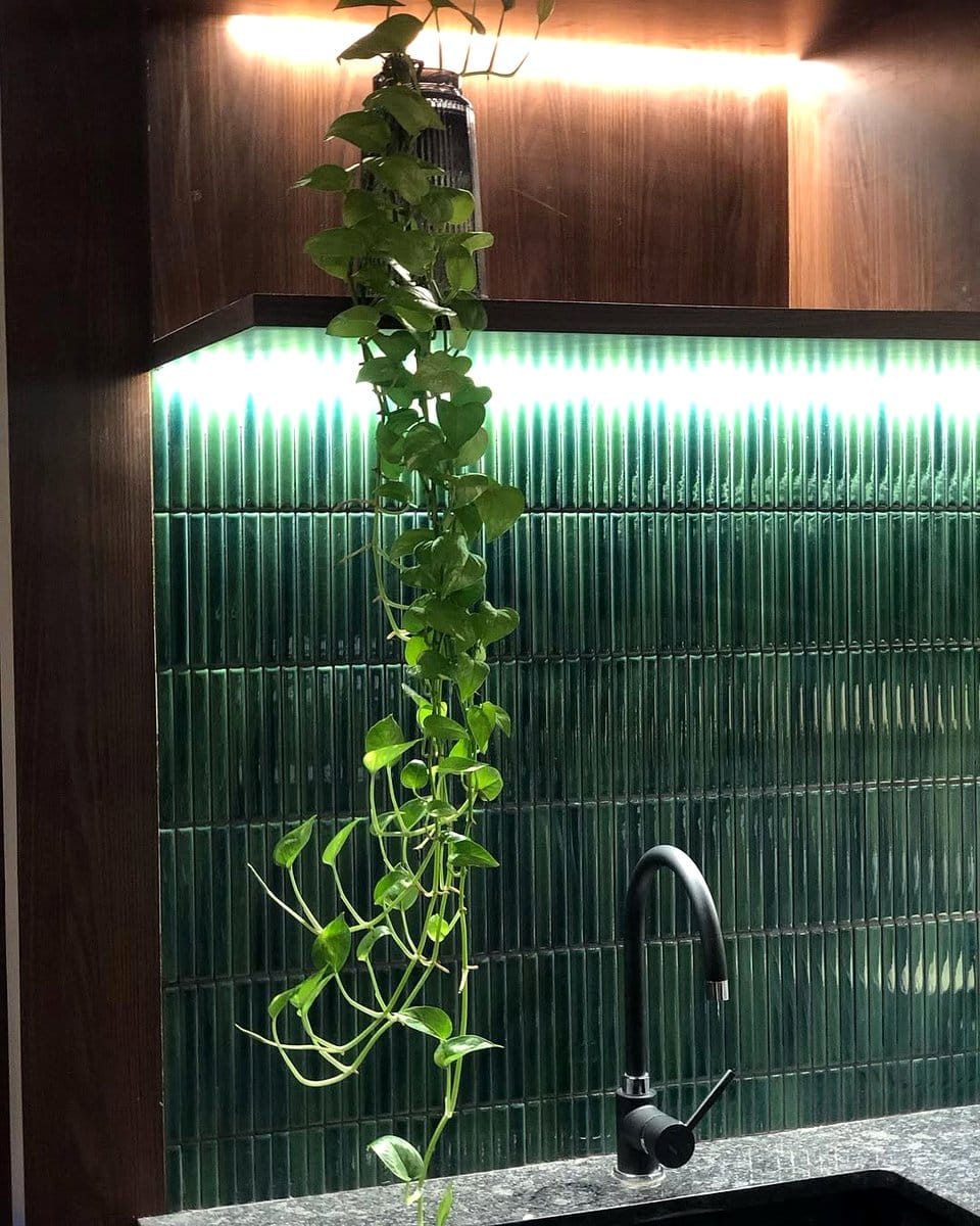 Vertical plant wall art