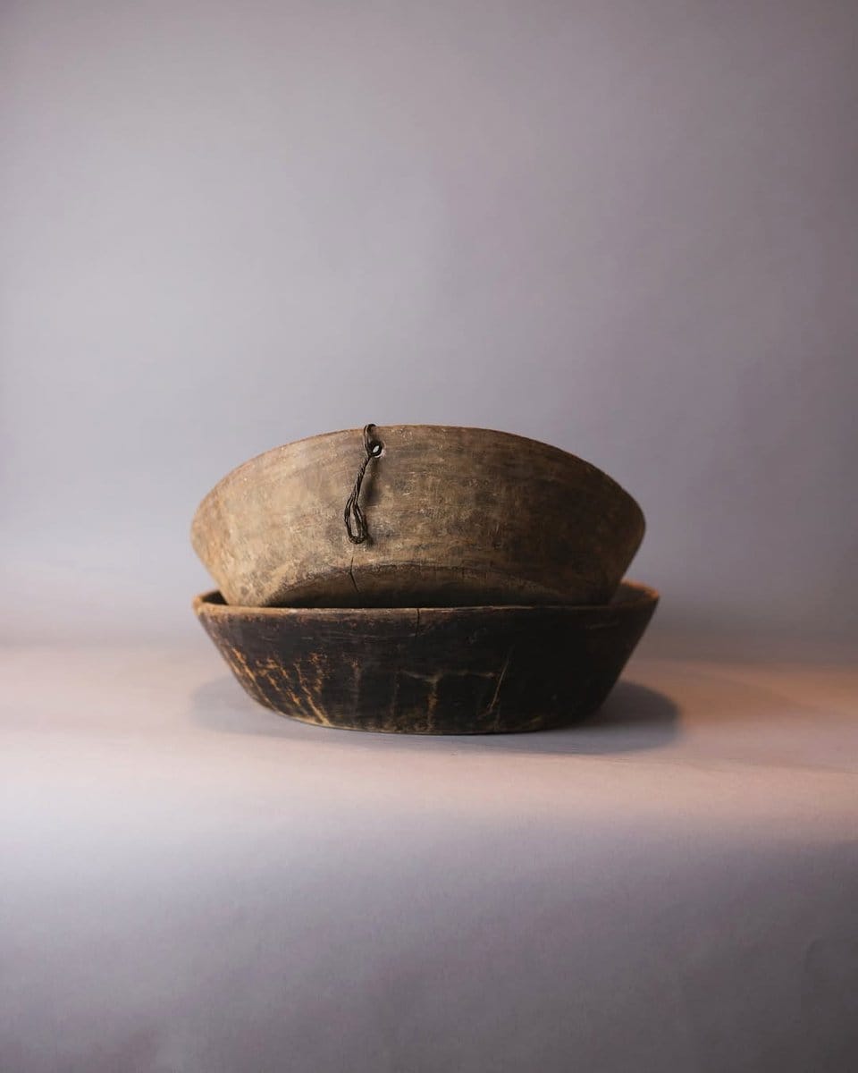 decorative wooden bowls with carved details