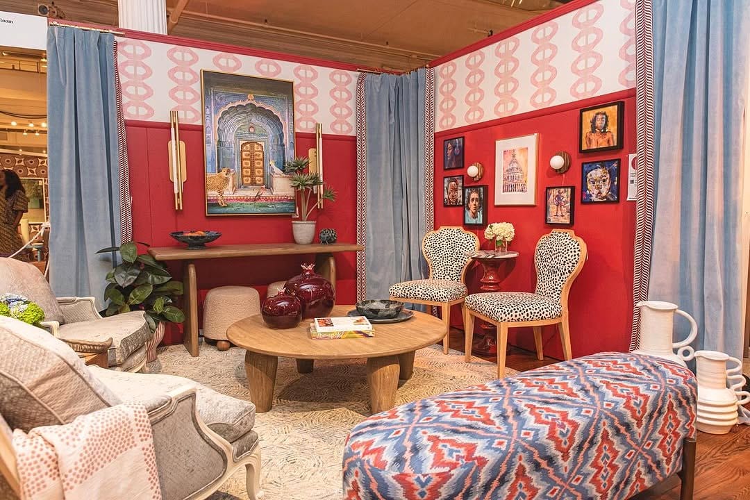 floor-to-ceiling velvet drapes