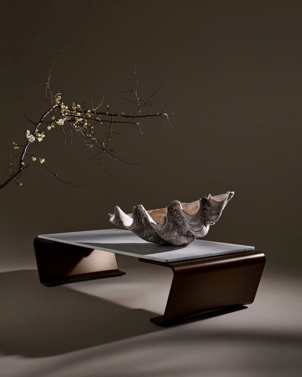 coffee table with moss top
