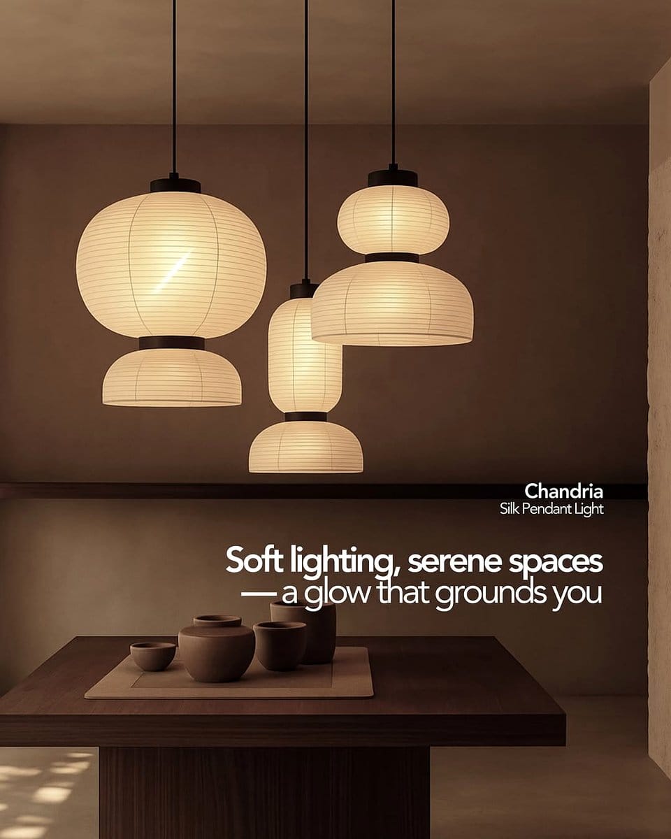 warm-toned pendant lights