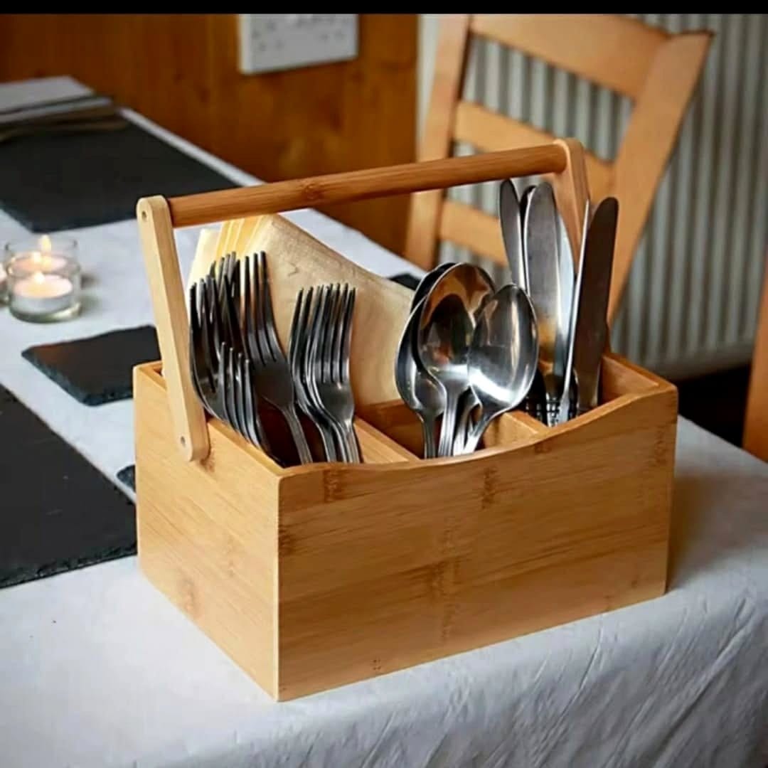 bamboo utensil holder