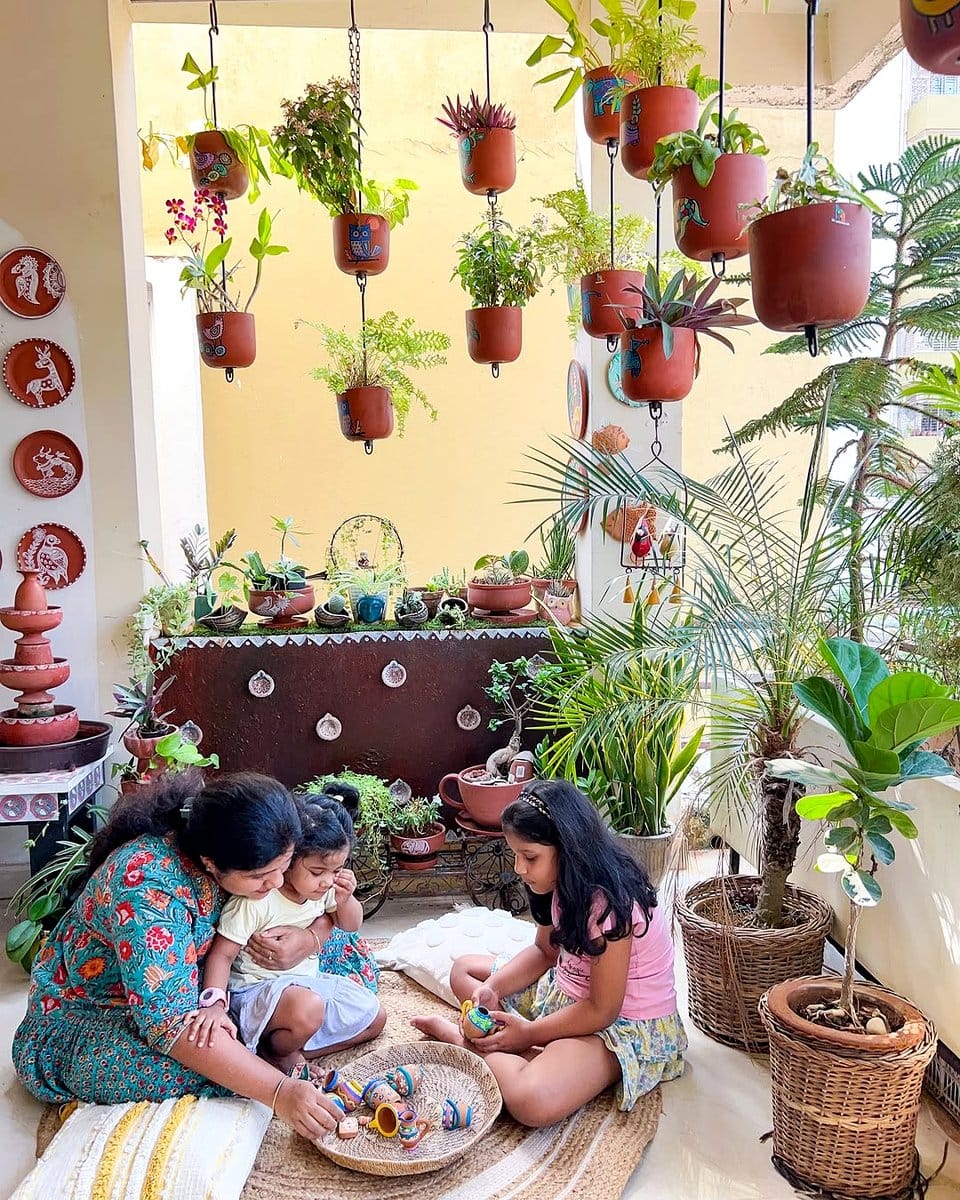 wall-mounted terra cotta planters
