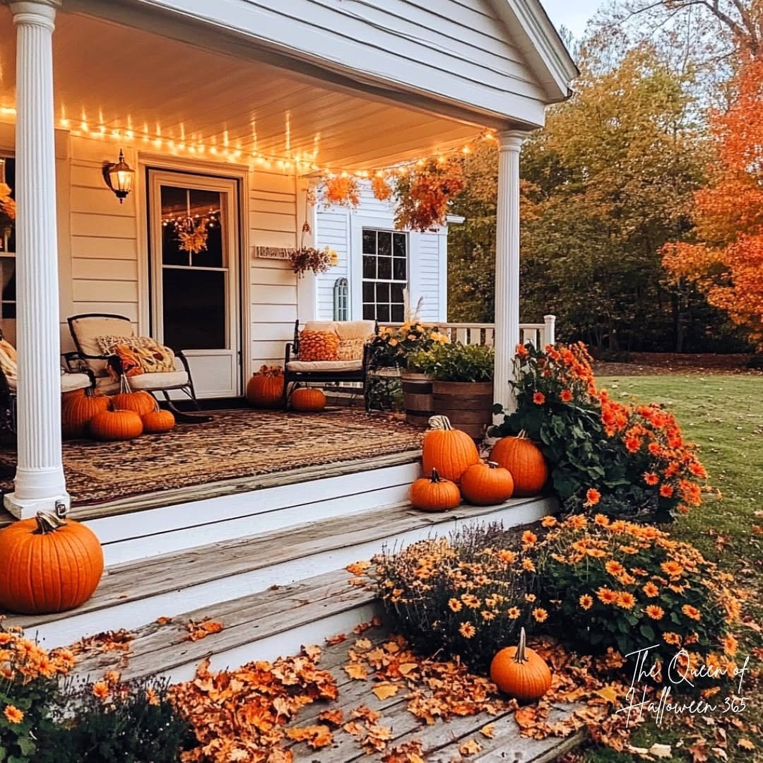 autumn wreath on door