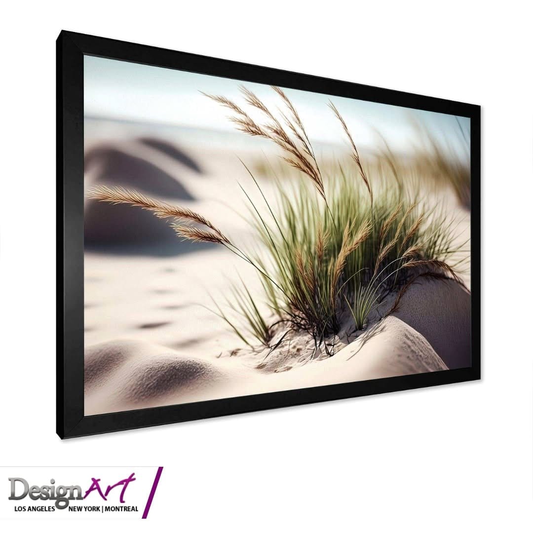 Abstract desert-themed wall art with hanging vines