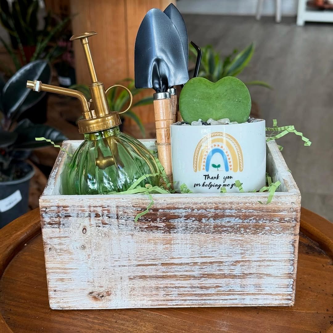 children's book planter with bright flowers