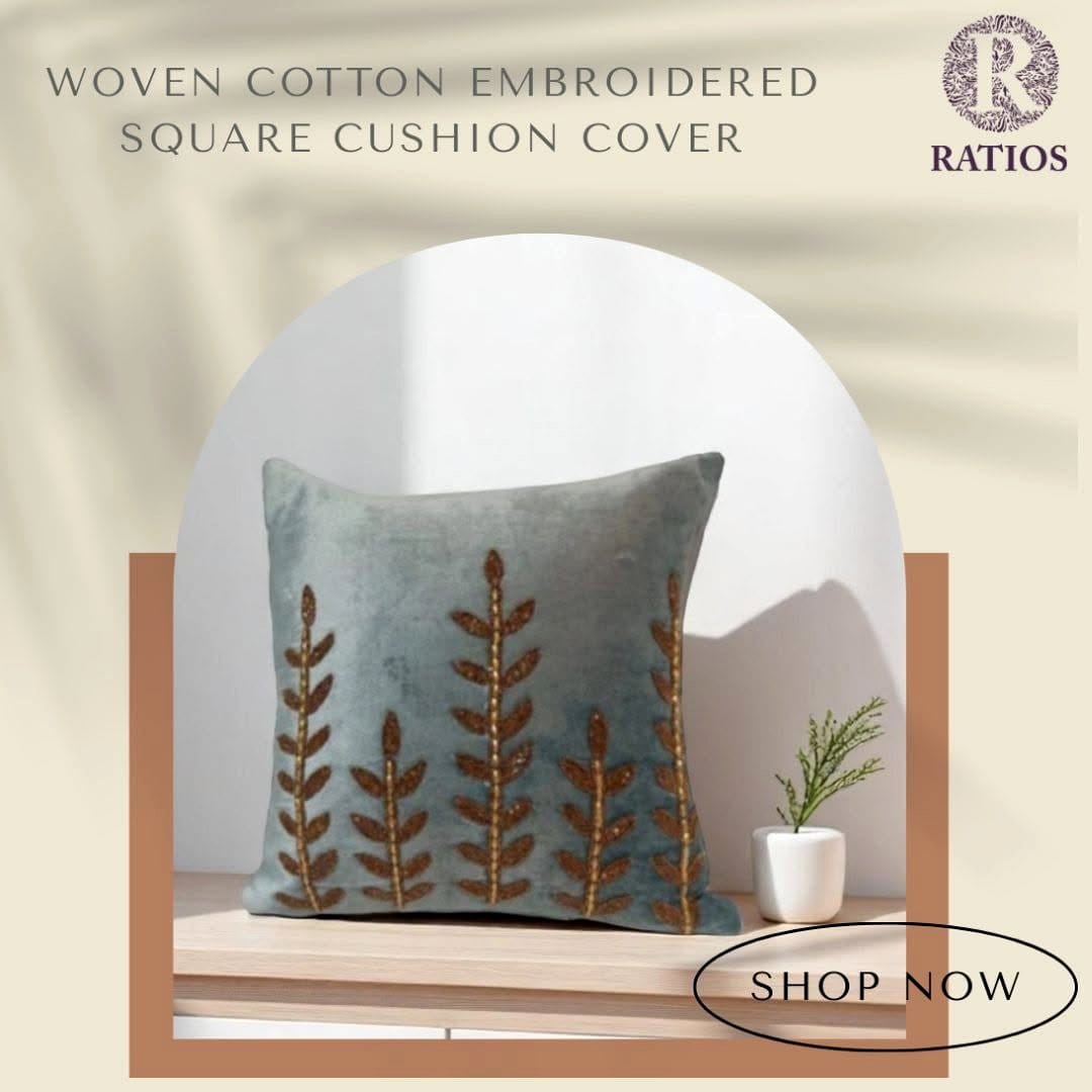 Metallic-accented Indian block print plant pot wrap