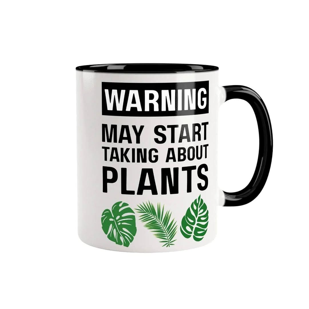 Ceramic mugs with plant and tattoo designs