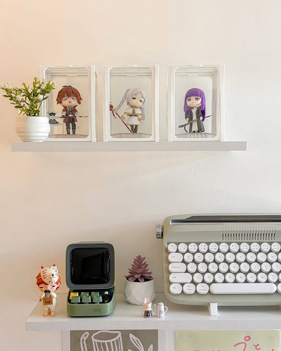 small cacti group on bathroom shelf