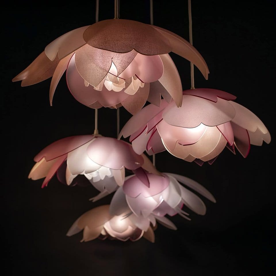 Custom cherry blossom petal lampshade