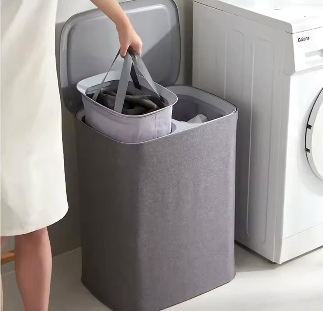 laundry supplies in nested baskets