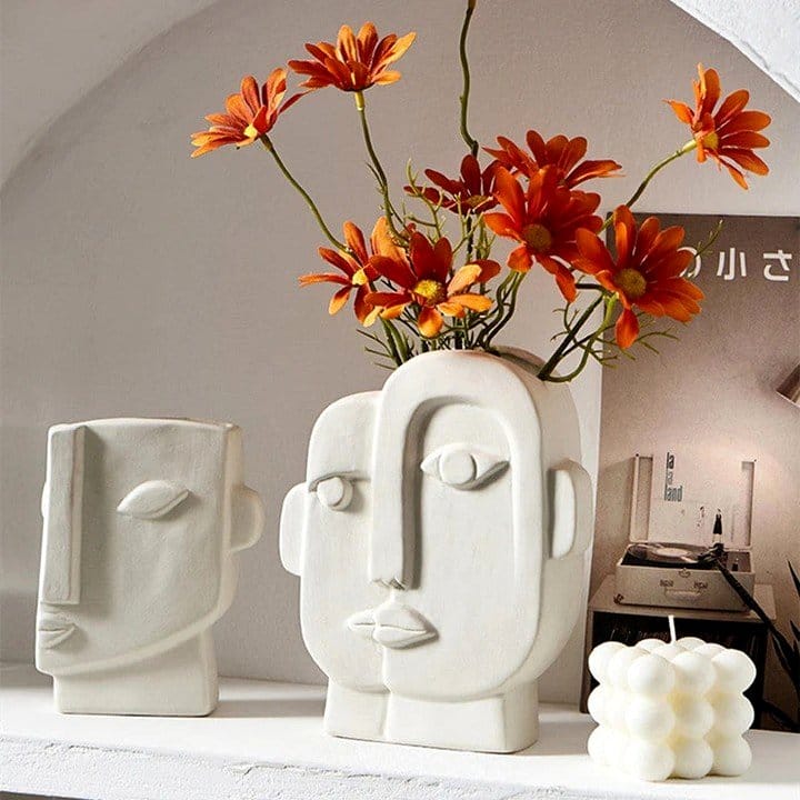 Stylish tapestry ceramic vase collection