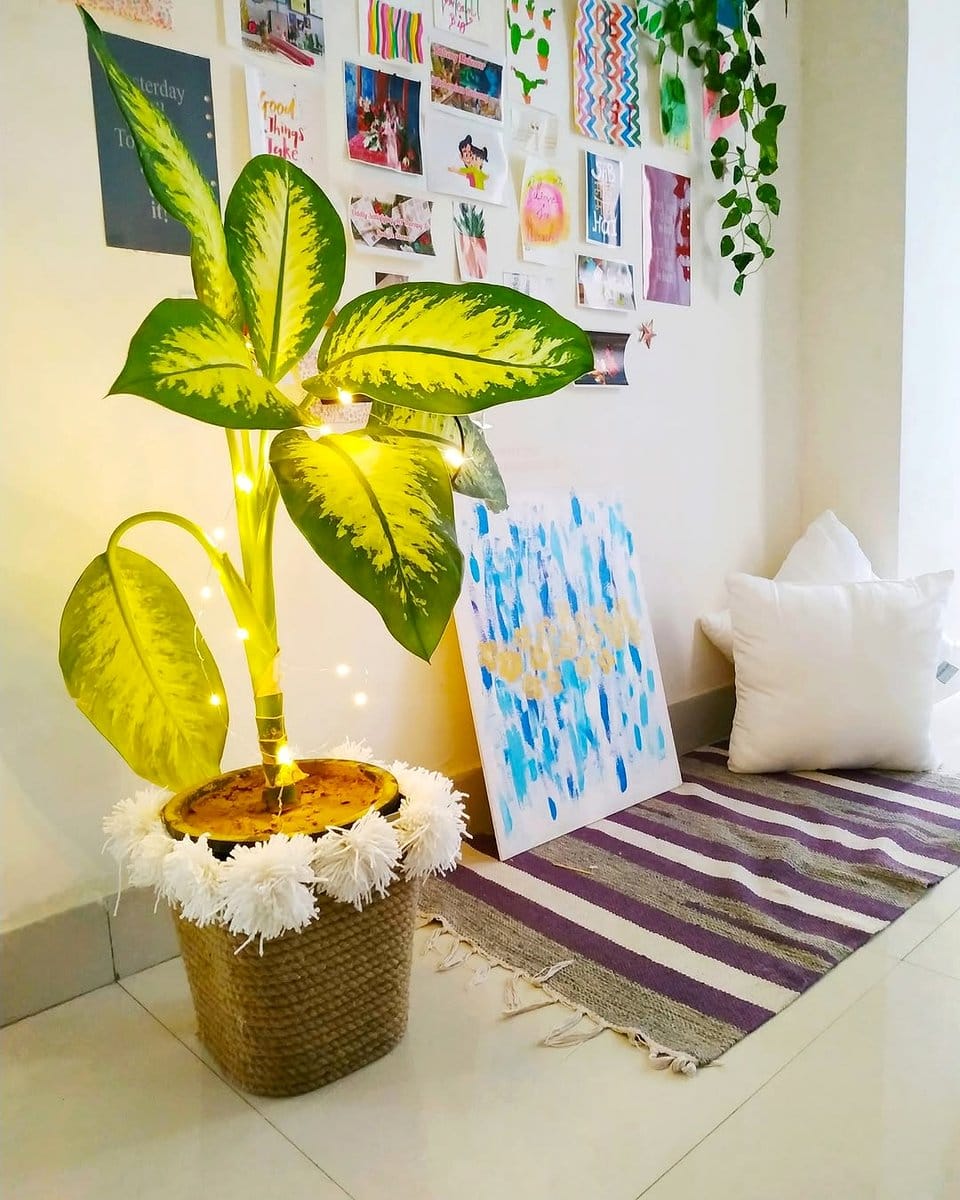 vertical garden on wooden frame