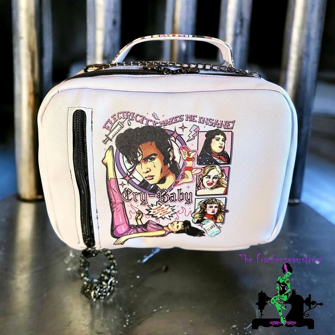 suitcase with glow-in-the-dark paint