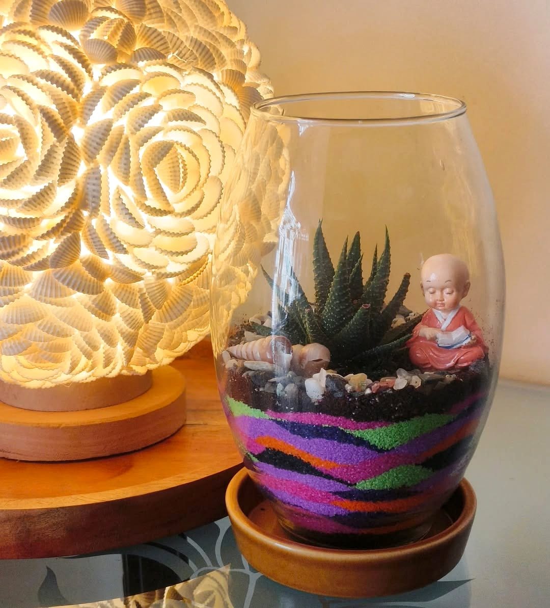 colorful sand terrarium