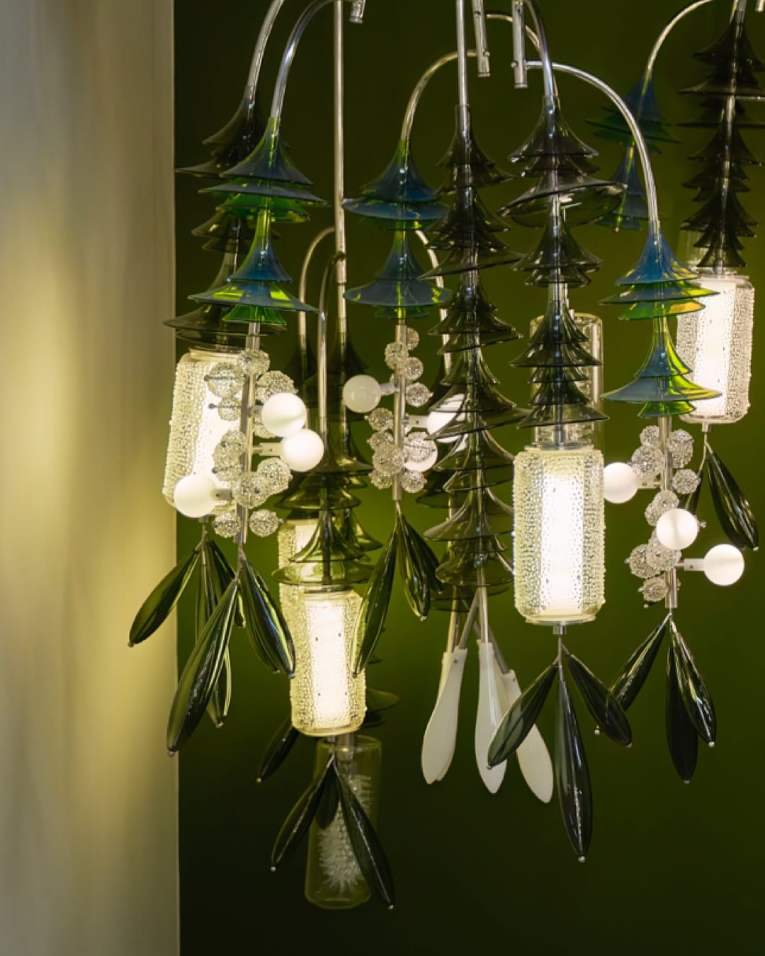 chandelier adorned with epiphytes