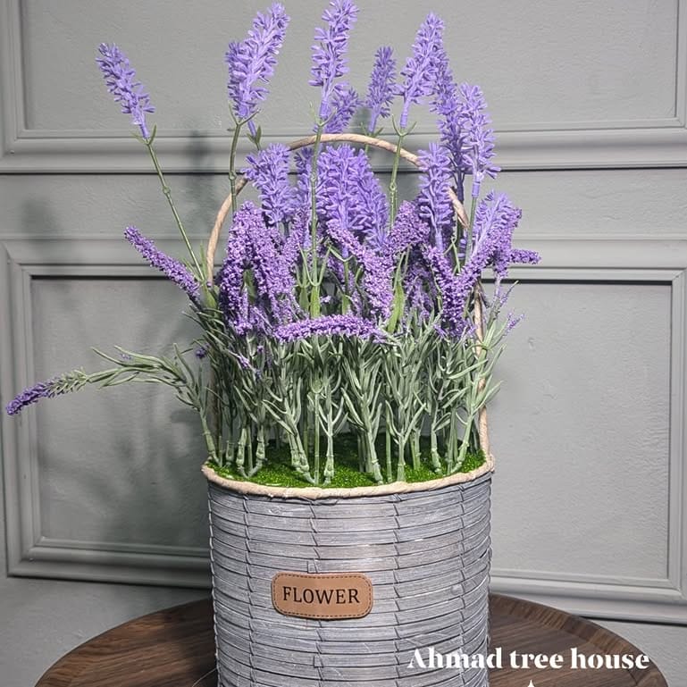 lavender in decorative pot