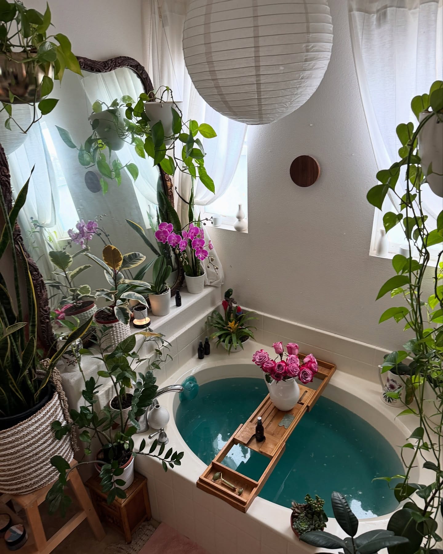 rustic bathtub in countryside setting