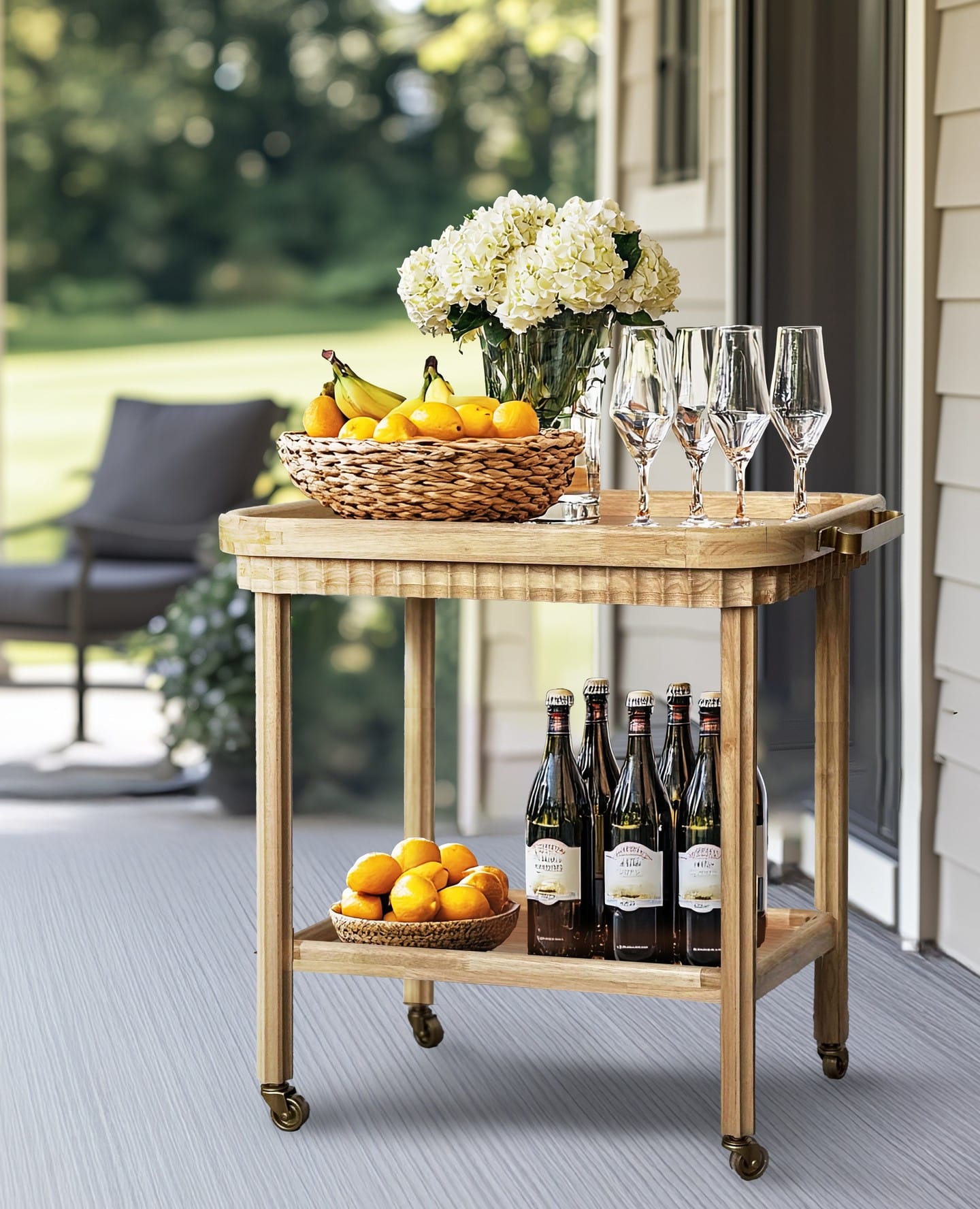 wine bottle planters wrapped with twine